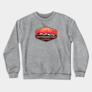 Wetterhorn Peak Colorado - 14ers Mountain Climbing Badge Crewneck Sweatshirt